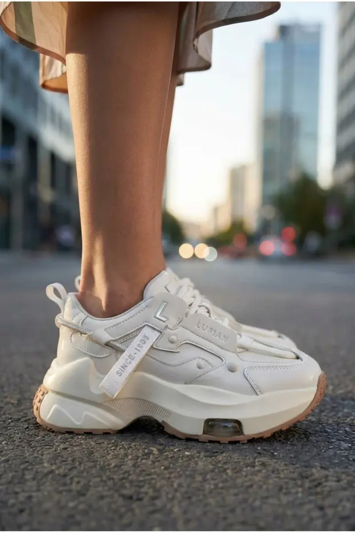 Lufian  Stormy Kadın Sneaker Ayakkabı Beyaz - Görsel 3