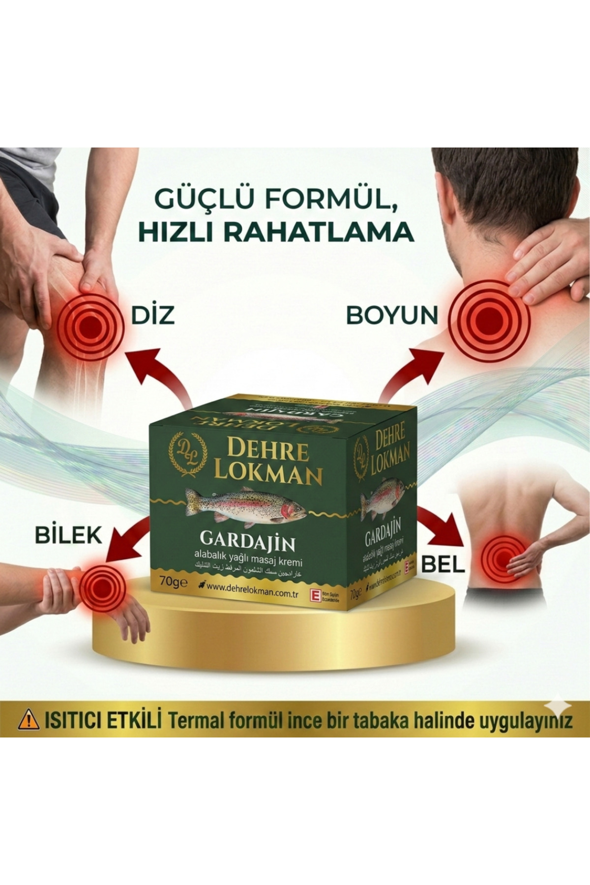 Dehre Lokman Gardajin New Lüx Alabalık Yağlı Masaj Krem 70 gr.Diz,Bel,Boyun ve Eklemler İçin — GARDAJİNNEWLÜX01
