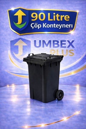 UMBEX PLUS Atık Plastik Çöp Konteyneri 90 Litre Plastik Konteyner - A Isıya K...