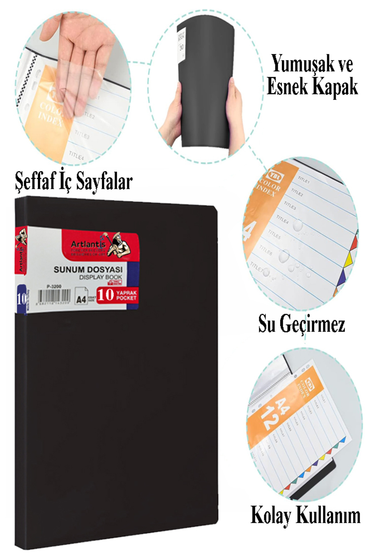 Artlantis Sunum Dosyası 20 li 1 Paket Poşet Dosyalı Katalog