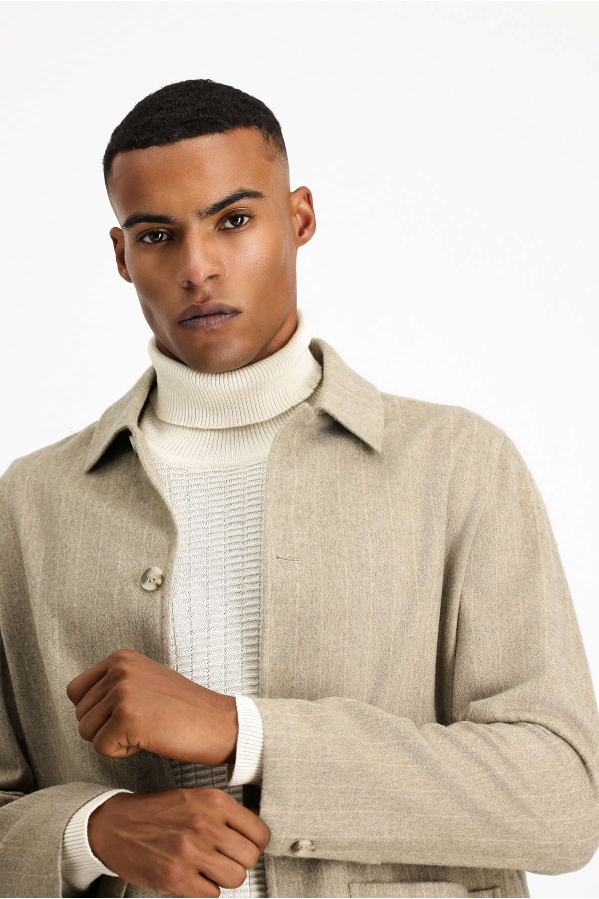 Kiğılı  6 Drop Regular Fit Standart Kesim Yünlü Çizgili Spor Ceket - Görsel 3