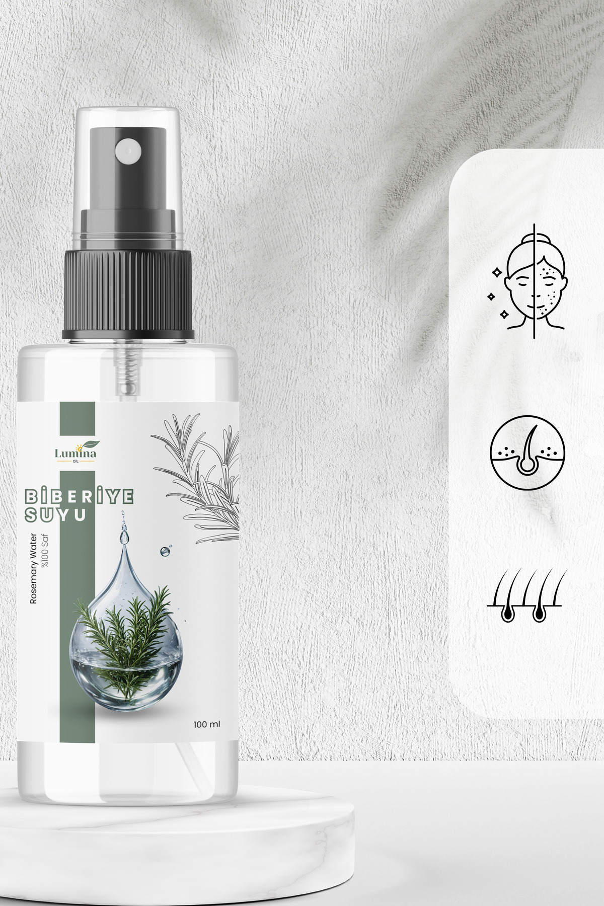 آب رزماری ۱۰۰ میلی‌لیتری ۱۰۰٪ طبیعی و خالص — ROSEMARY0001 — تصویر 4 از 4