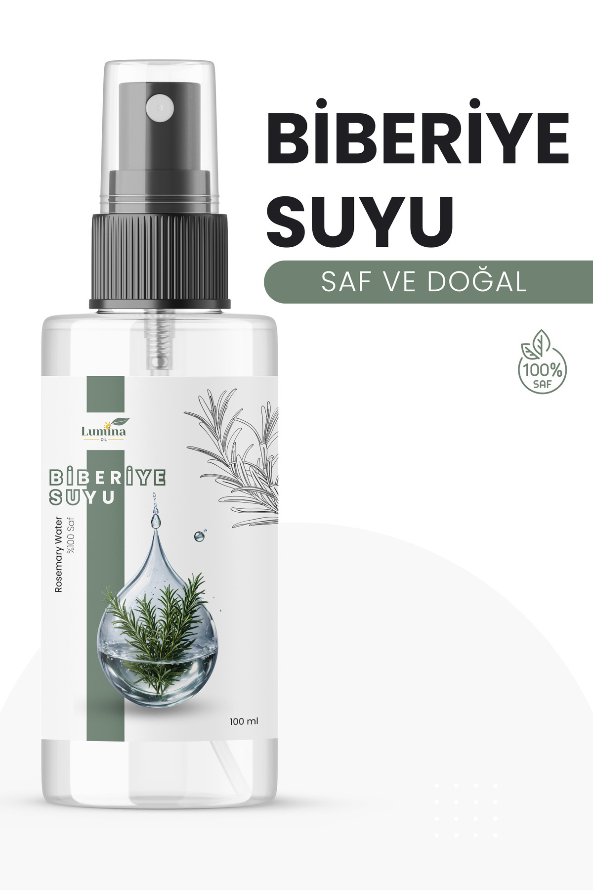آب رزماری ۱۰۰ میلی‌لیتری ۱۰۰٪ طبیعی و خالص — ROSEMARY0001