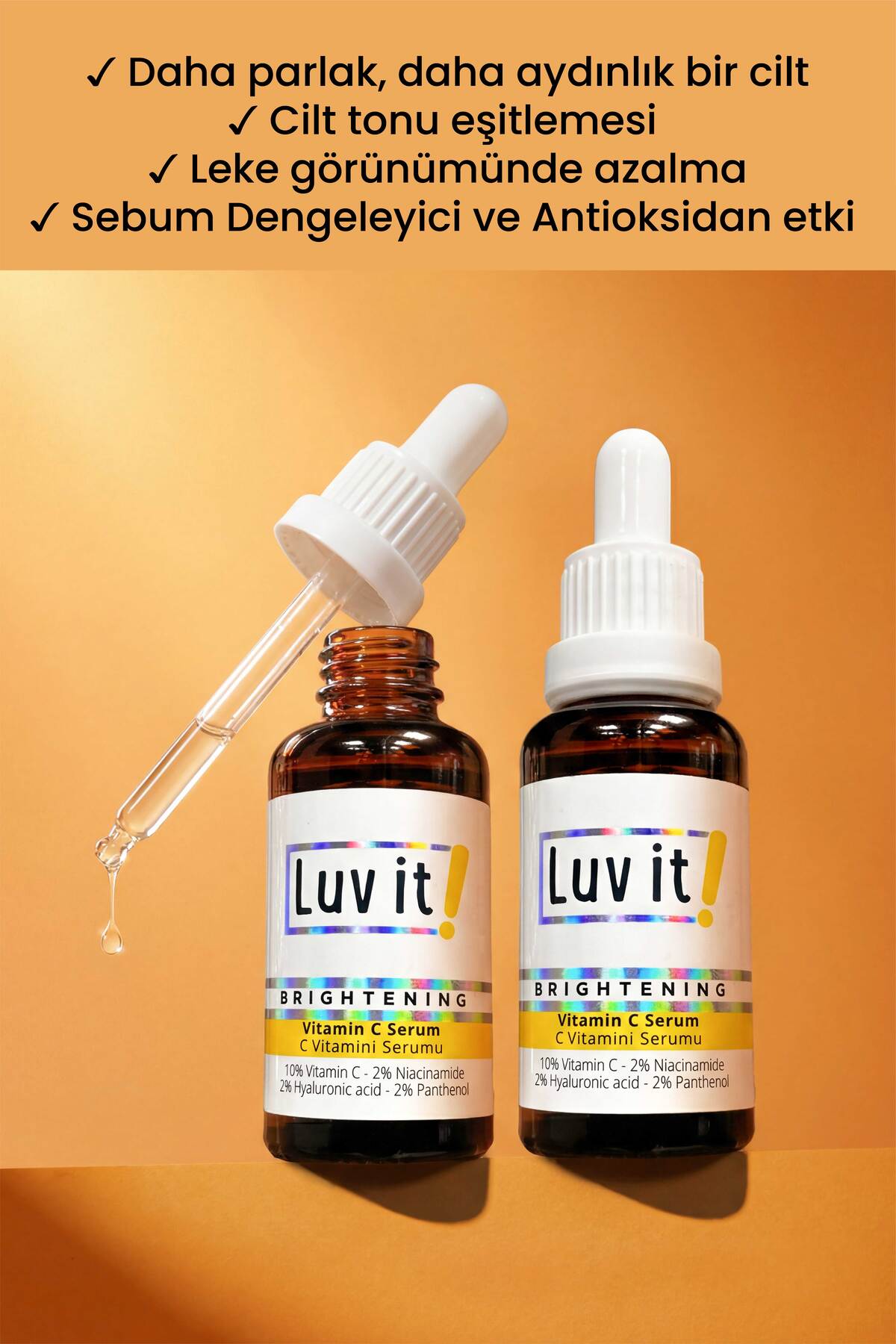 2'li Set C Vitamini Serum & Centella Leke Karşıtı Krem — LUVIT106 — تصویر 4 از 7