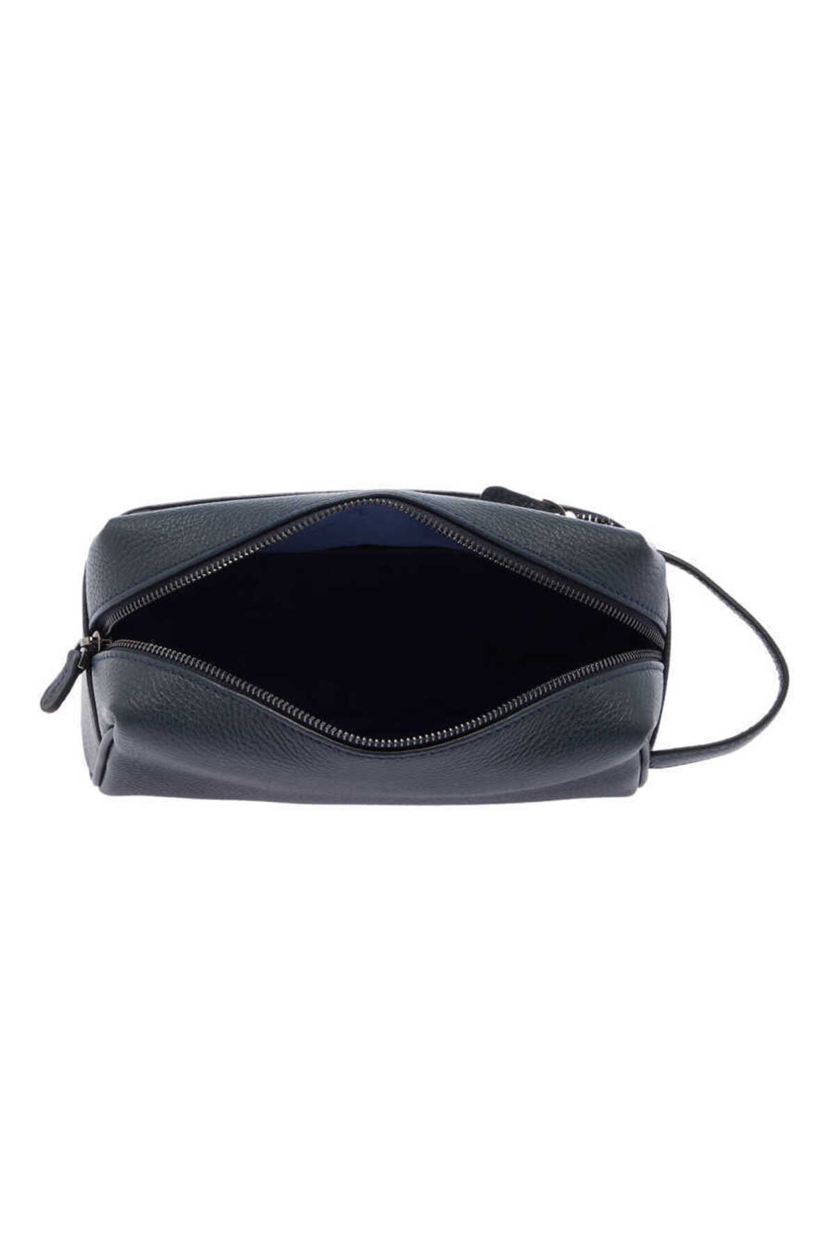Tergan Lacivert Hakiki Deri Unisex Portföy Çantası - S1PC00021496-A38 görsel 4