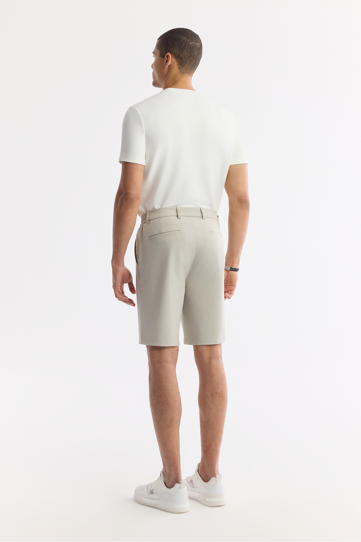 Avva  Erkek Taş Beli Lastikli Bağcıklı Bi-Stretch 2 İplik Örme Regular Fit Şort A51Y3611 - Görsel 3