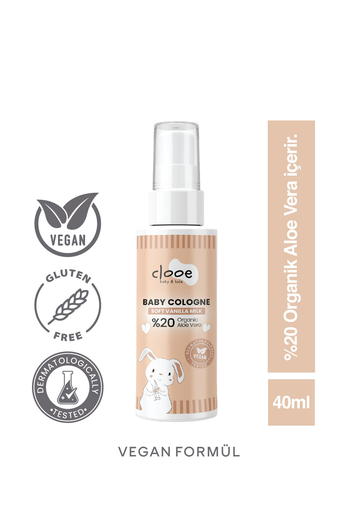 clooe Vegan Kolonya Seti - Soft Cotton Feel, Soft Vanilla Milk fotoğrafı 4 (önizleme)