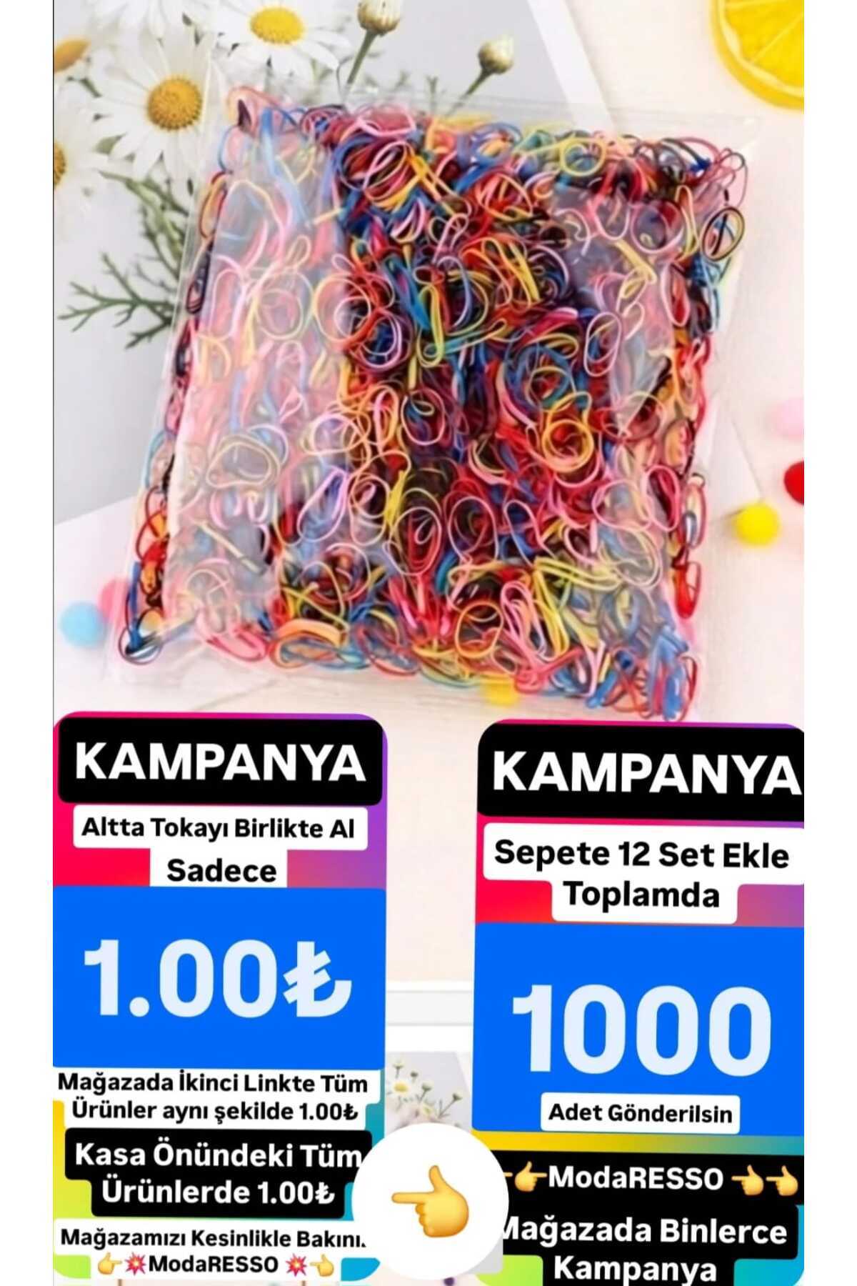 ModaRESSO 70 Adet Renkli Kopmayan Saç Örgü Perma Lastiği (Toplam Adet Tek Pakettedir)