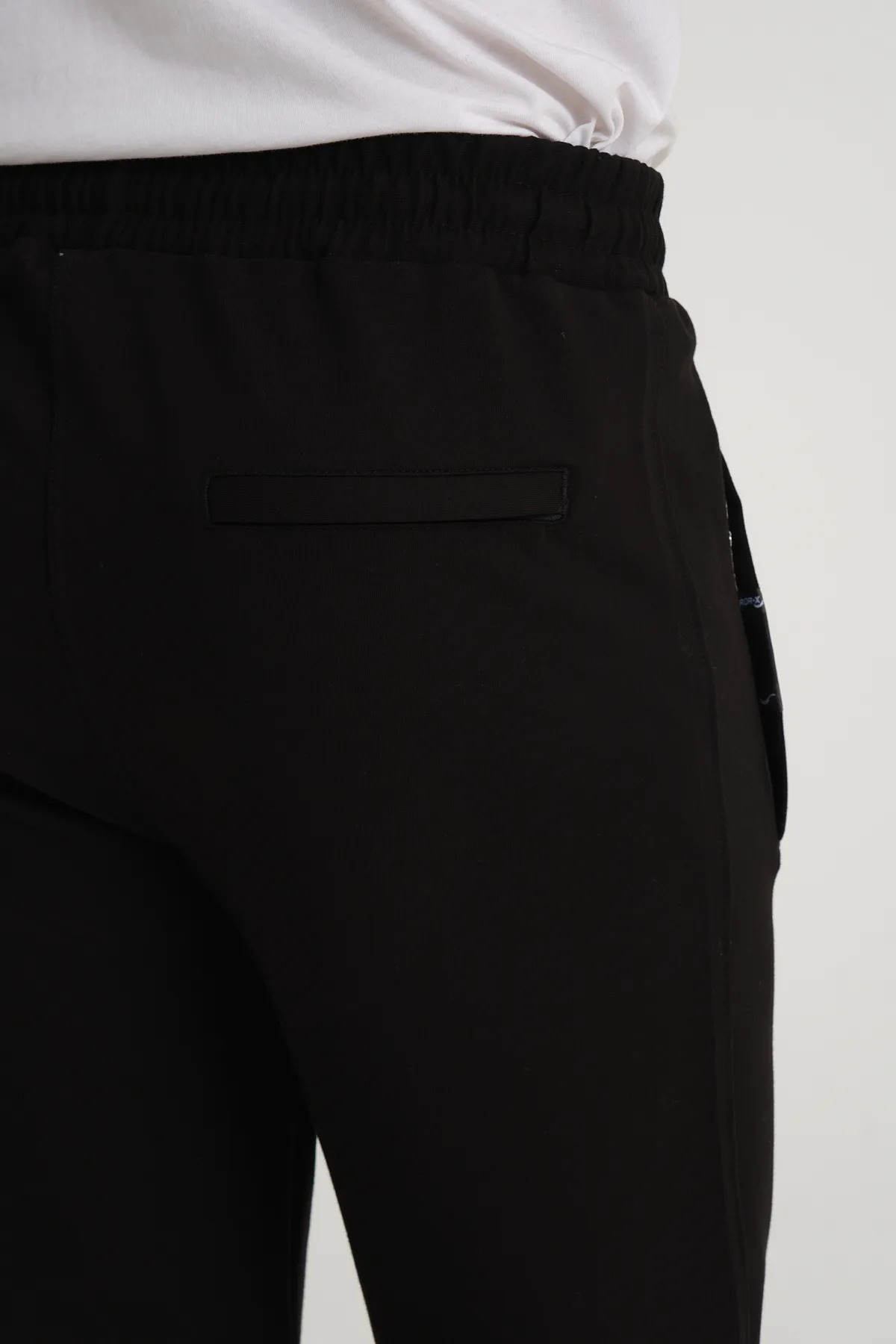 RDR-X Erkek Regular Fit Beli Bağcıklı Düz Paça Nakış Detaylı Penye Kumaş Siyah Eşofman Altı görsel 3