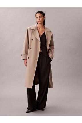 Calvin Klein CLASSIC LONG COTTON TRENCH
