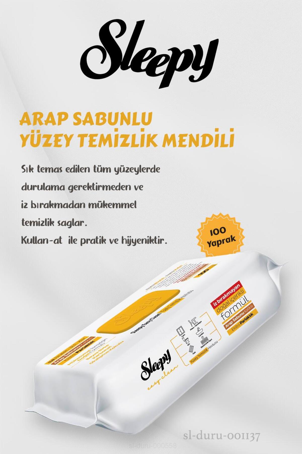 Sleepy Arap Sabunu Katkılı 4 XLarge Yer Temizlik Havlusu 50 Yaprak, Arap Sabunlu Yüzey Mendili 100'l fotoğrafı 3 (önizleme)