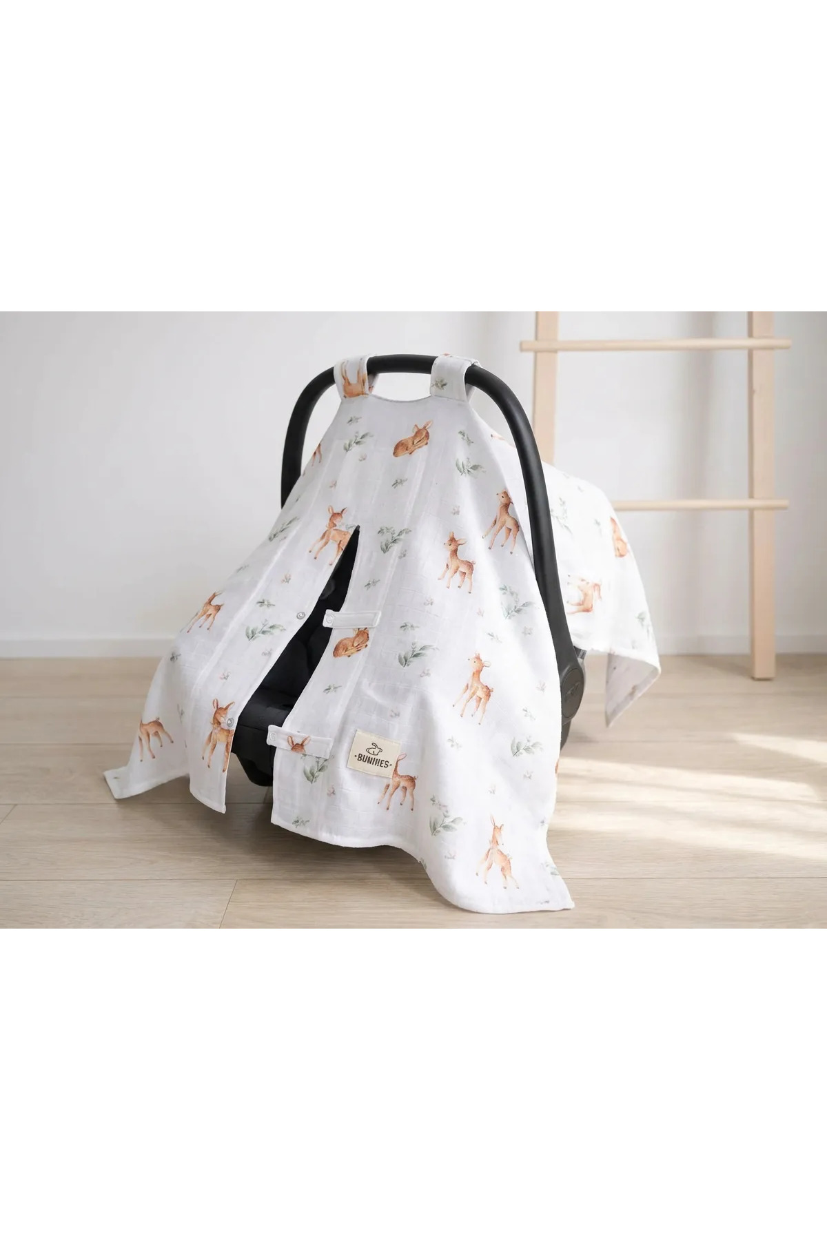 jr.bunnies Pamuk Garden Müslin Puset Örtüsü fotoğrafı 2 (önizleme)