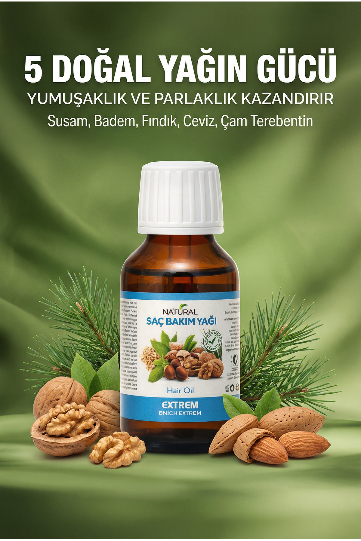 Natural Saç Bakım Yağı | Doğal Soğuk Sıkım Yağlardan Özel Bitkisel Karışım – 50 ml — EXXTREM-SAÇBAKIM-YAĞI-50ML — تصویر 4 از 8
