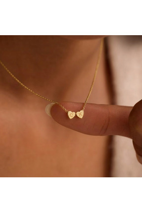 Soleildor 925 ayar Orijinal Gümüş Kişiye Özel Kalp Harfli Gümüş Kolye 3 boyut...