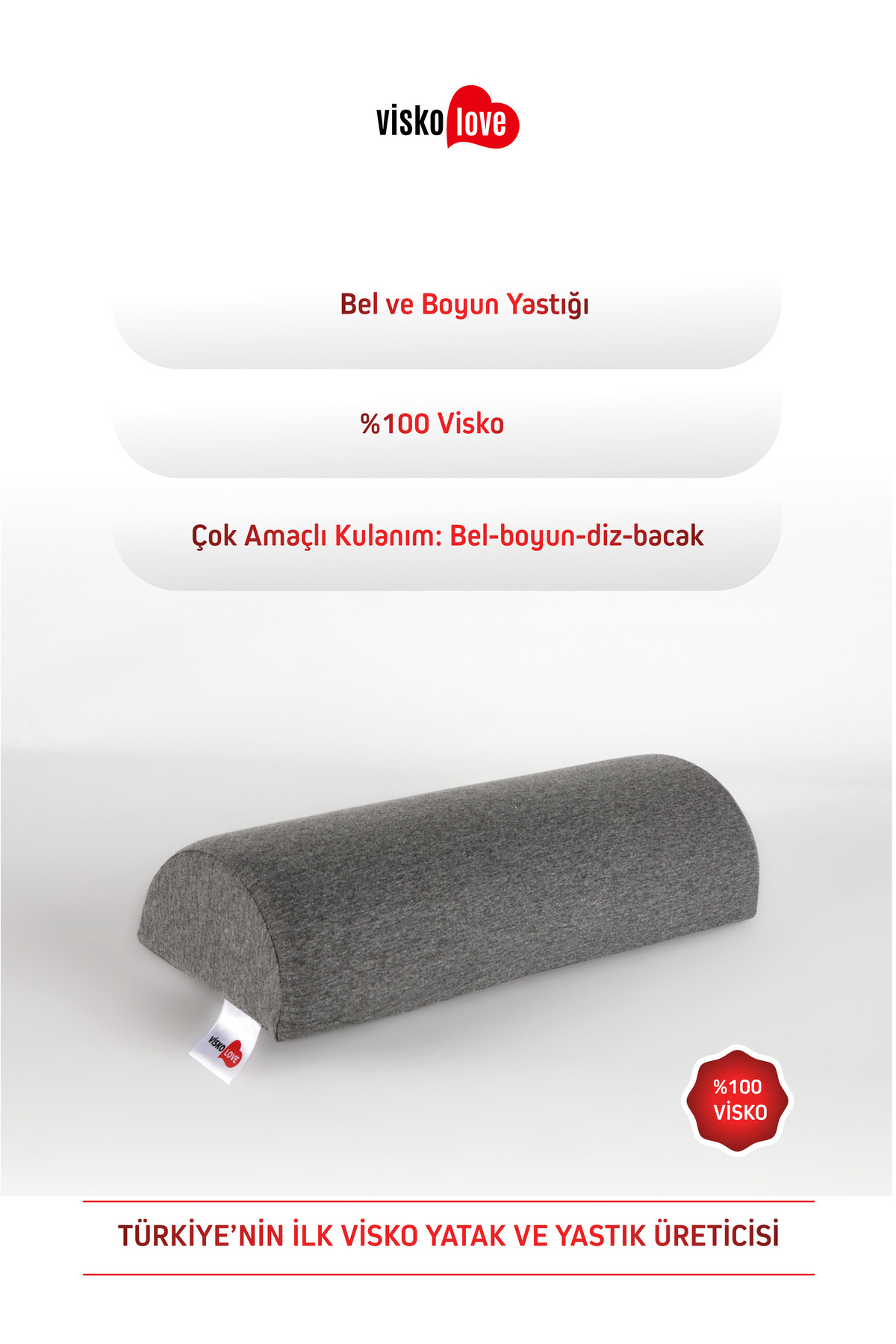 D-roll, Half-Cylinder Visco Waist and Neck Support Cushion