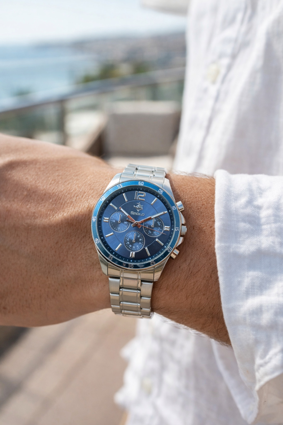 S.POLO  HEDİYELİK ÇELİK KORDON GÜMÜŞ RENK ERKEK KOL SAATİ SEVGİLİLER GÜNÜ HEDİYESİ BABALAR GÜNÜ HEDİYESİ - Görsel 3