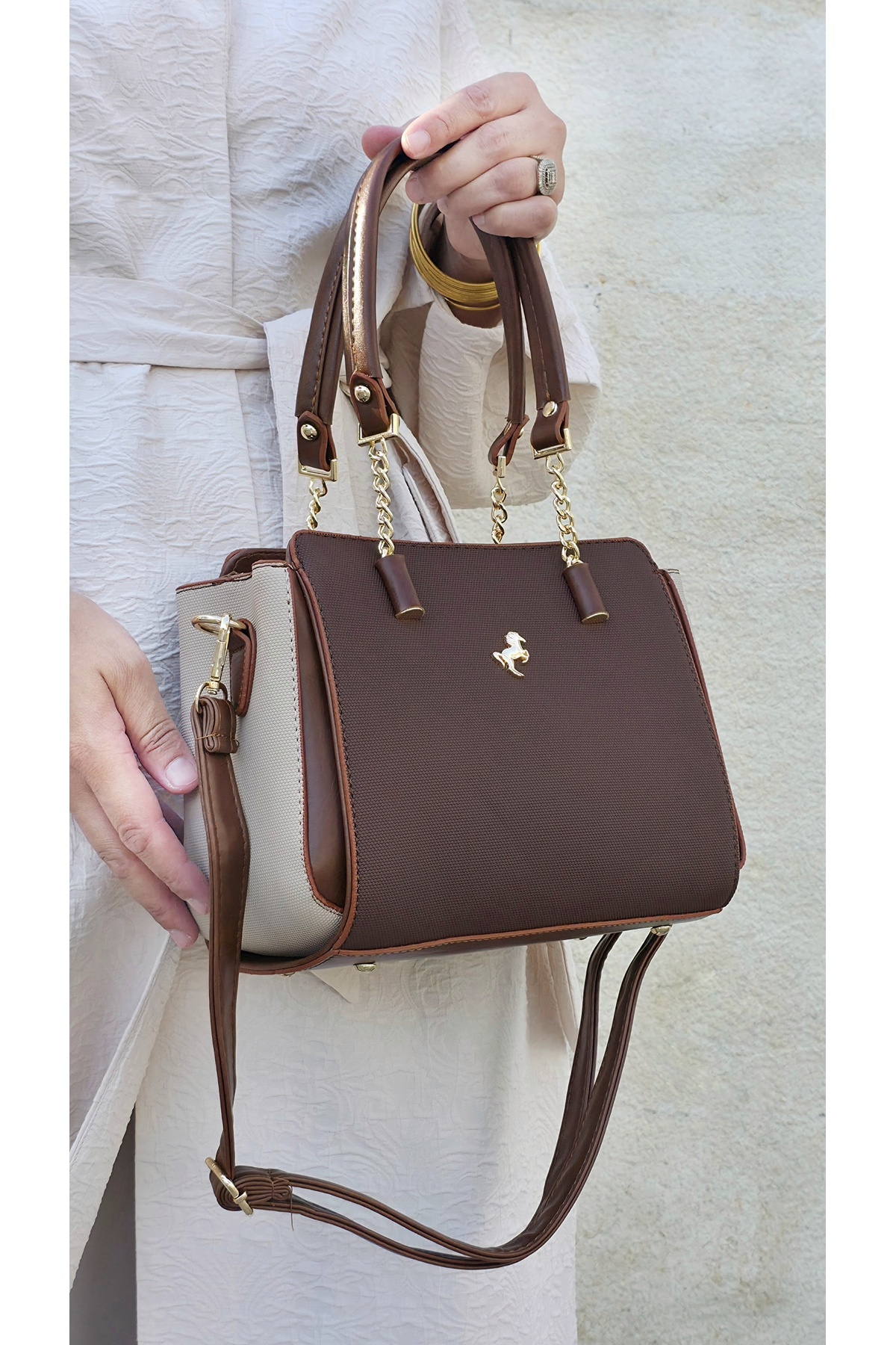 Original Daily Use Premium Quality Women's Shoulder Bag 361 TAN