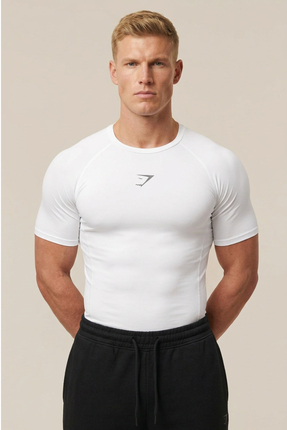 Stylovi Shark+ Premium Compression Tişört - Ultra Esnek, Slim Fit Gym T-Shirt