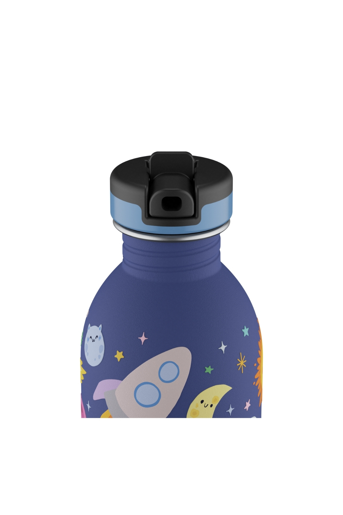 24 Bottles Kids Bottle Space Friends Pipetli Paslanmaz Çelik Çocuk Su Matarası 250 ml fotoğrafı 2 (önizleme)