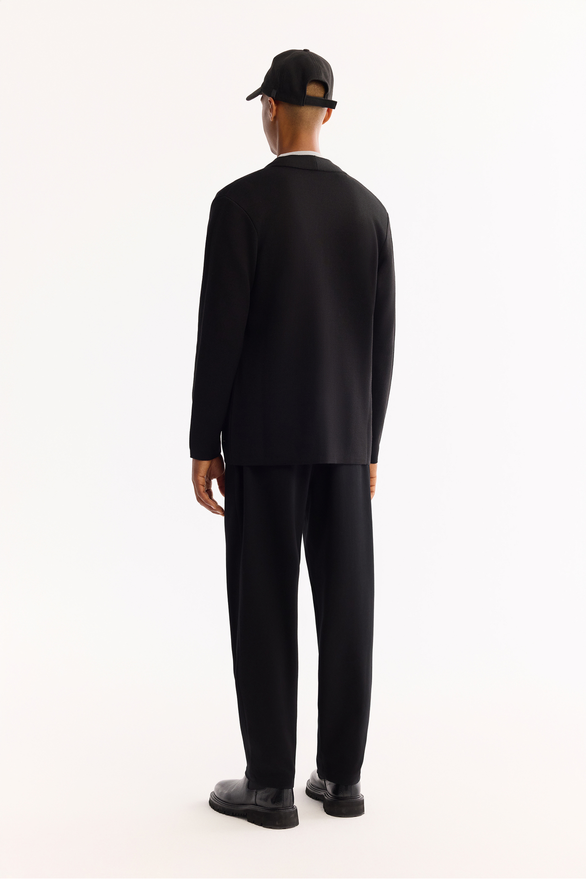 Avva  Erkek Siyah Şal Yaka Düğmeli Yün Karışımlı Regular Fit Hırka A52Y5049 - Görsel 4