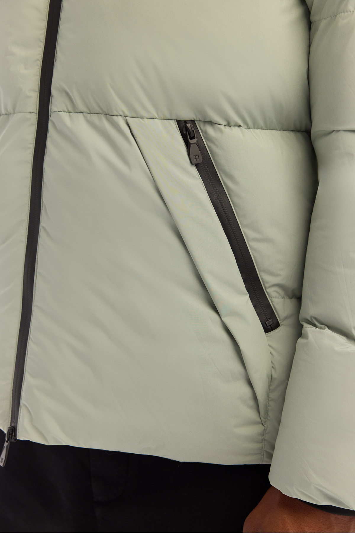 Avva  Erkek Nil Yeşili Kapüşonlu Su İtici Rüzgar Geçirmez -5°C Dayanıklı Comfort Fit Mont B006046 - Görsel 7