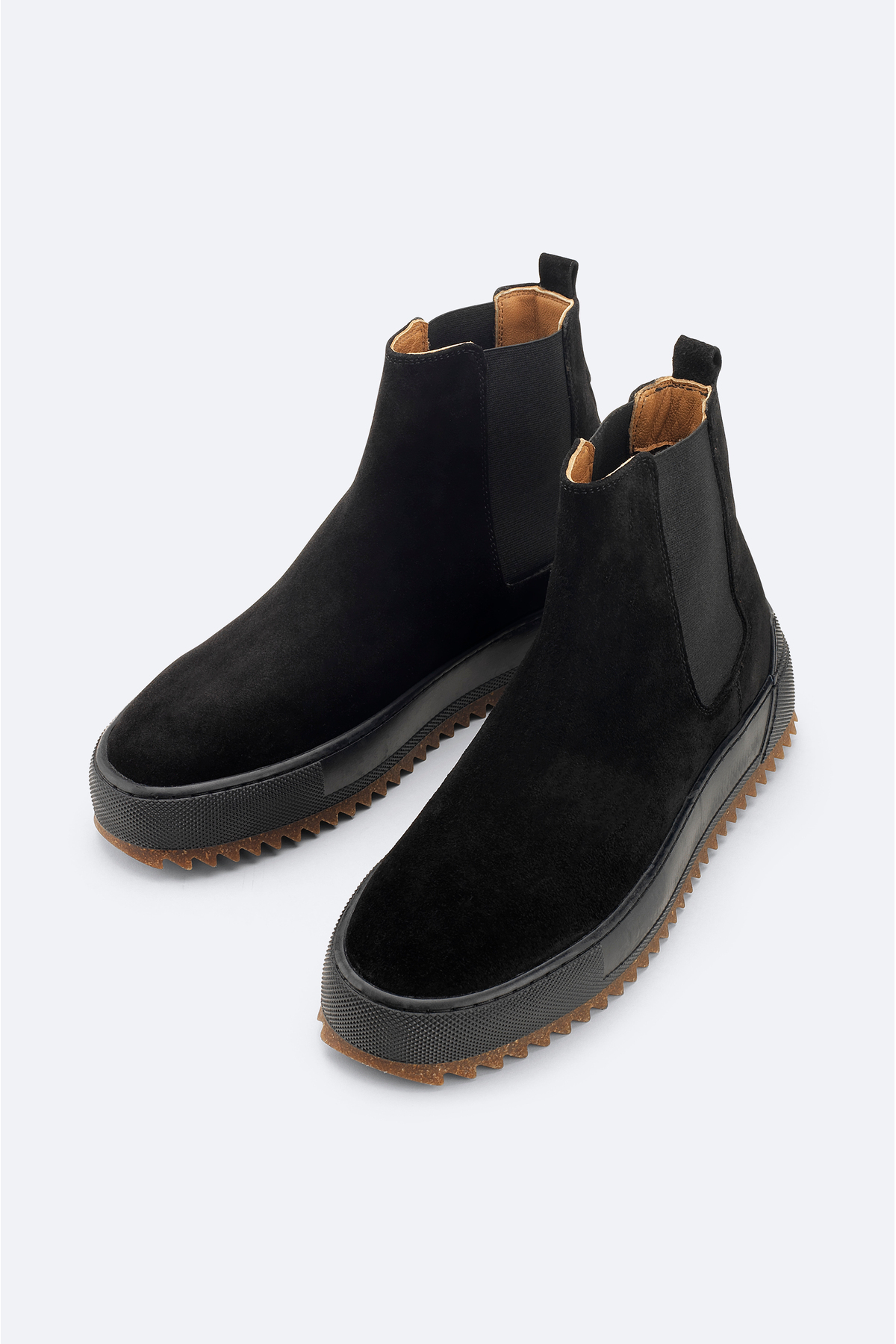 Avva  Erkek Siyah %100 Süet Esnek Taban Hafif Chelsea Bot B008009 - Görsel 2