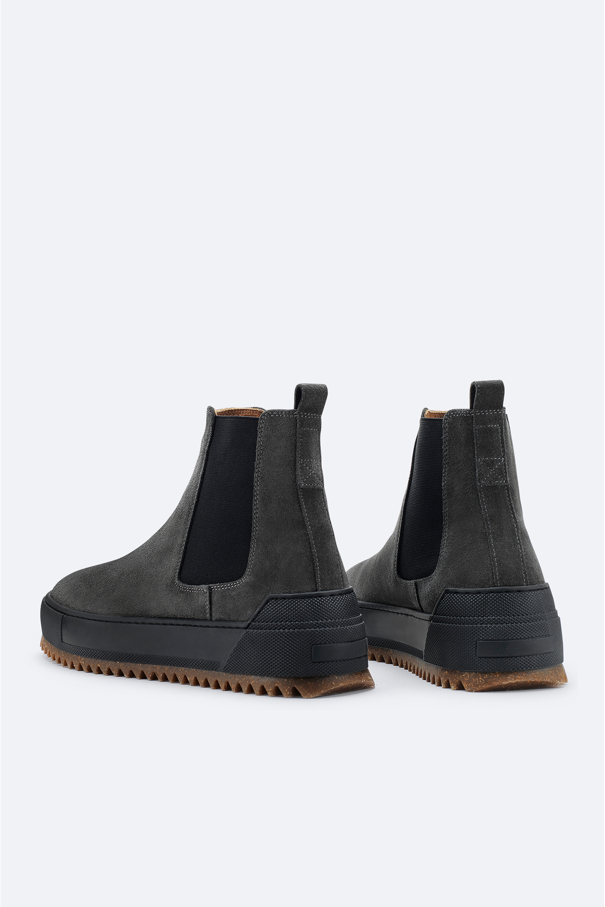 Avva  Erkek Antrasit %100 Süet Esnek Taban Hafif Chelsea Bot B008009 - Görsel 4