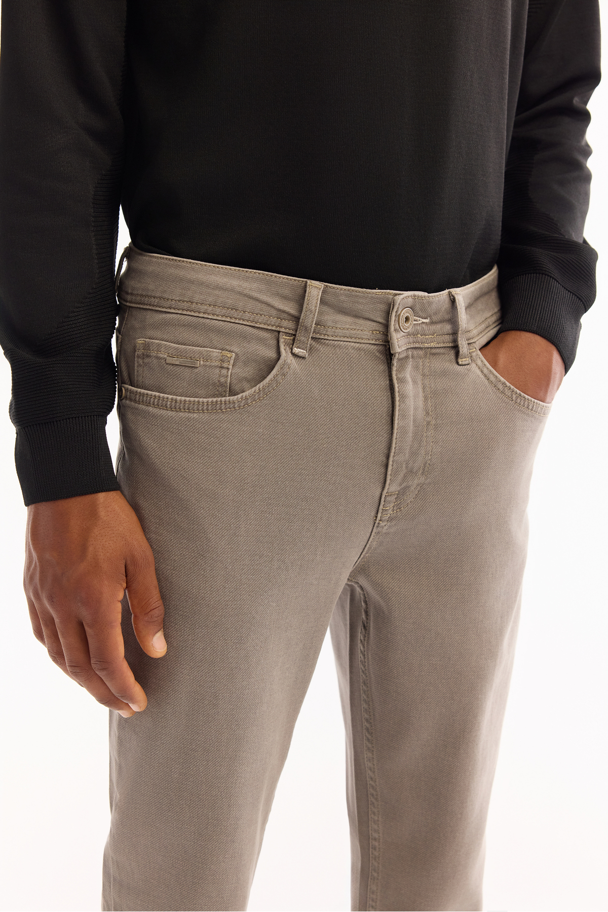 Avva  Erkek Vizon Eskitme Yıkamalı Esnek Berlin Slim Fit Jean Pantolon B003524 - Görsel 4