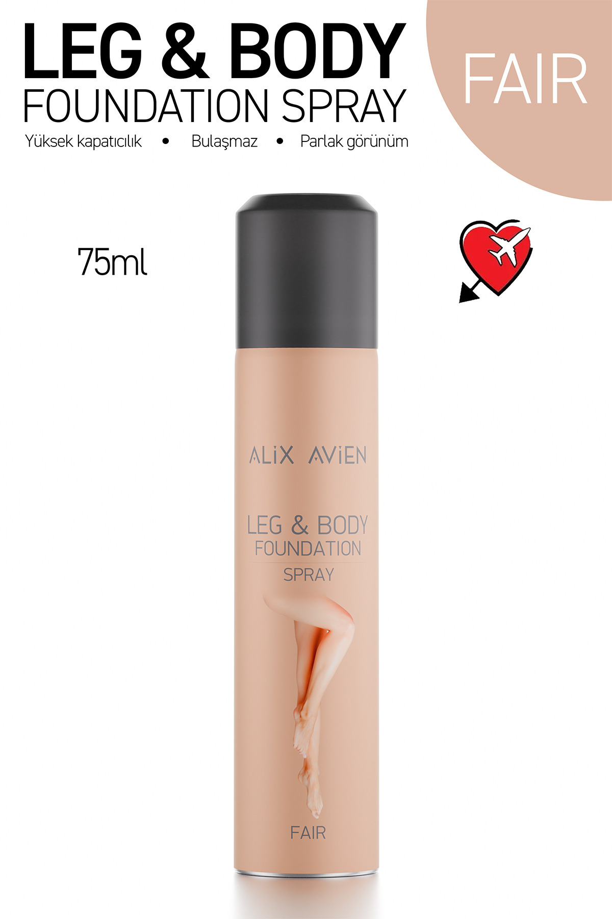 Alix Avien Bacak Fondöteni Fair Vücut Makyajı Bronzlaştırıcı Etki Sprey Çorap - Leg & Body Foundation 75 ml - Fiyatı, Yorumları