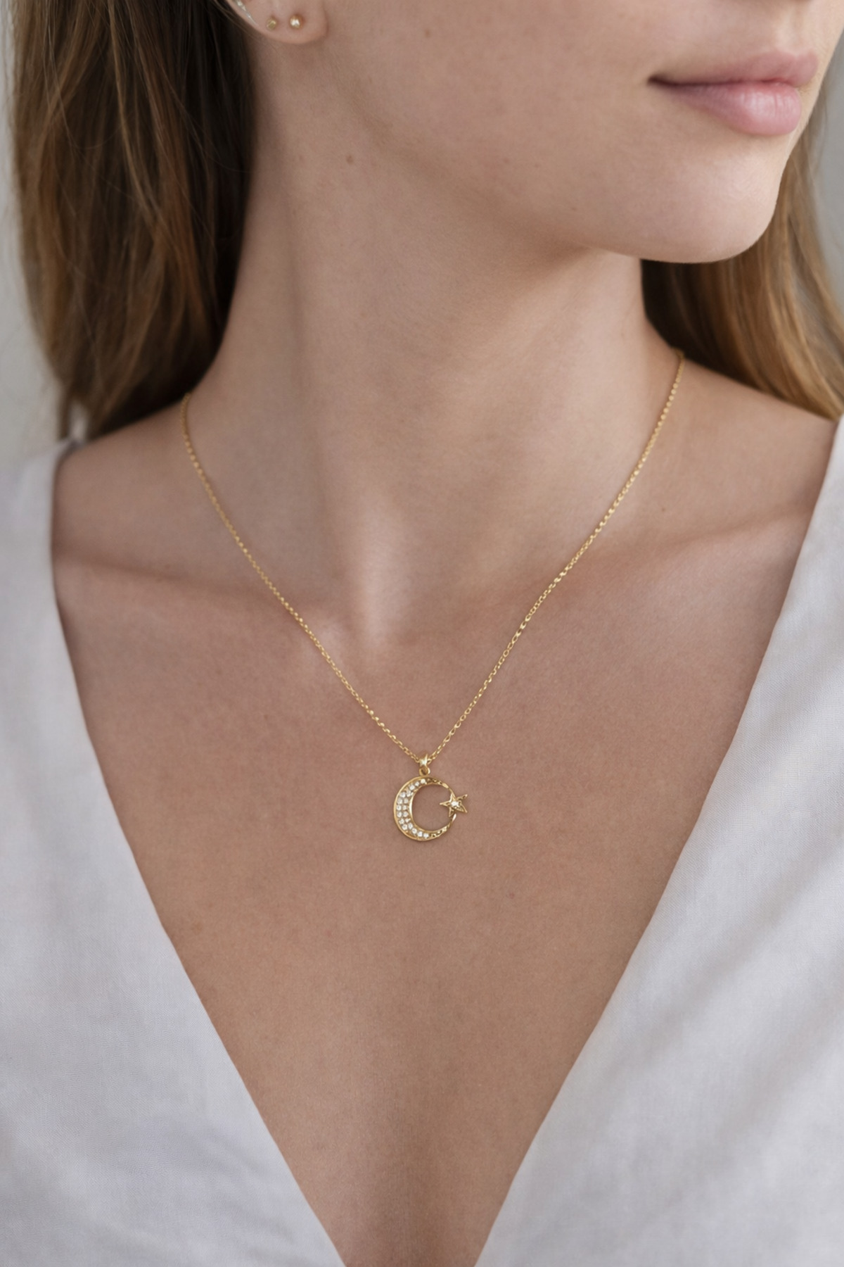 Ay & Yıldız Kolye — Gold 2