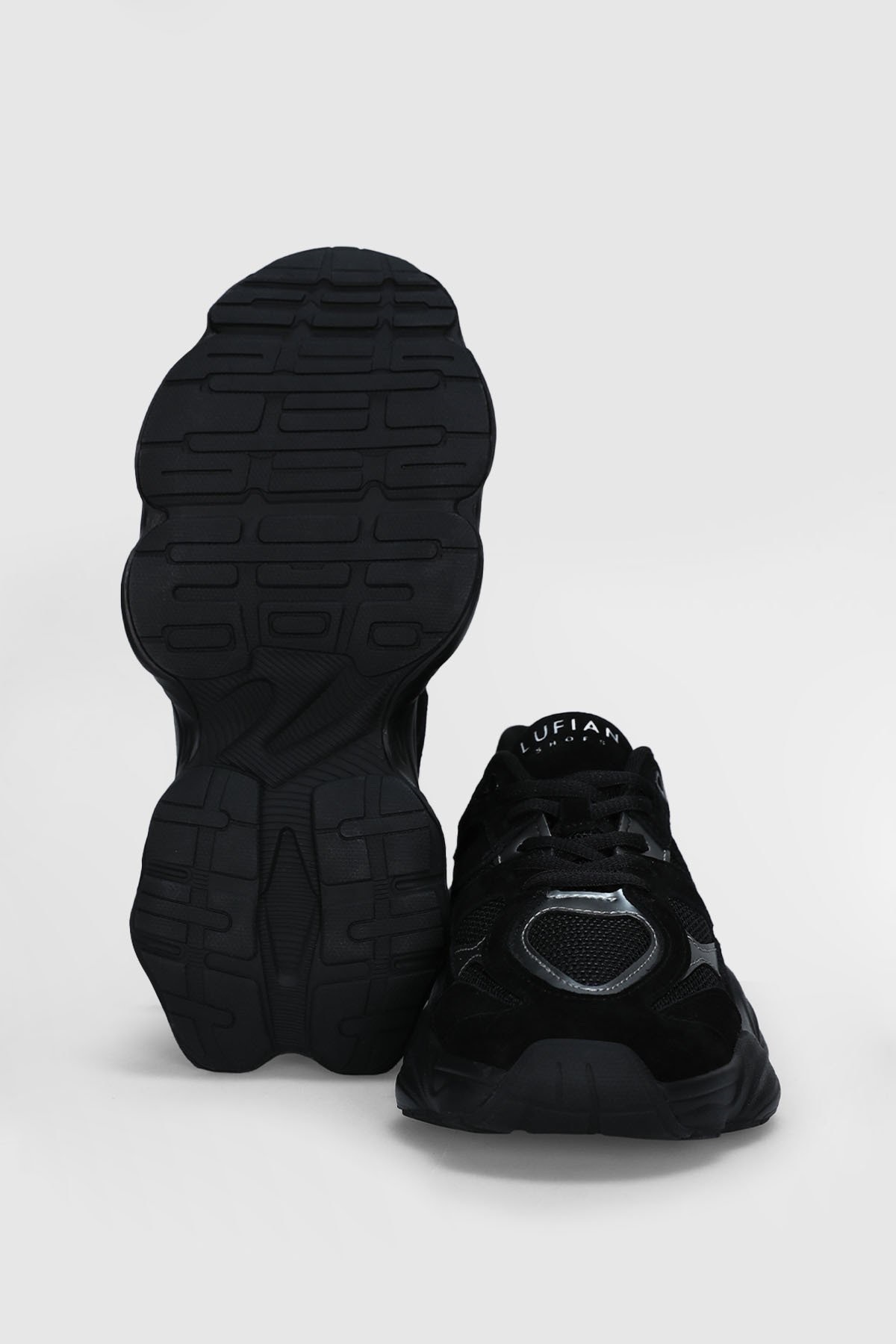 Lufian  112230240 Mark Sneaker Erkek Deri Ayakkabı SİYAH - Görsel 6