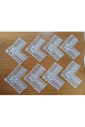 DANTELİM Mutfak Takımı, Peçete, Uç Güpür Dantel - 12 Adet (1 paket)
