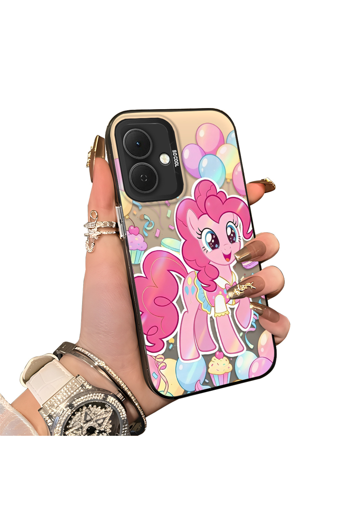 Tecno Spark Go 2 Compatible Hard Acrylic Rear Silicone Edge Lens Protection Case stylish print patterns