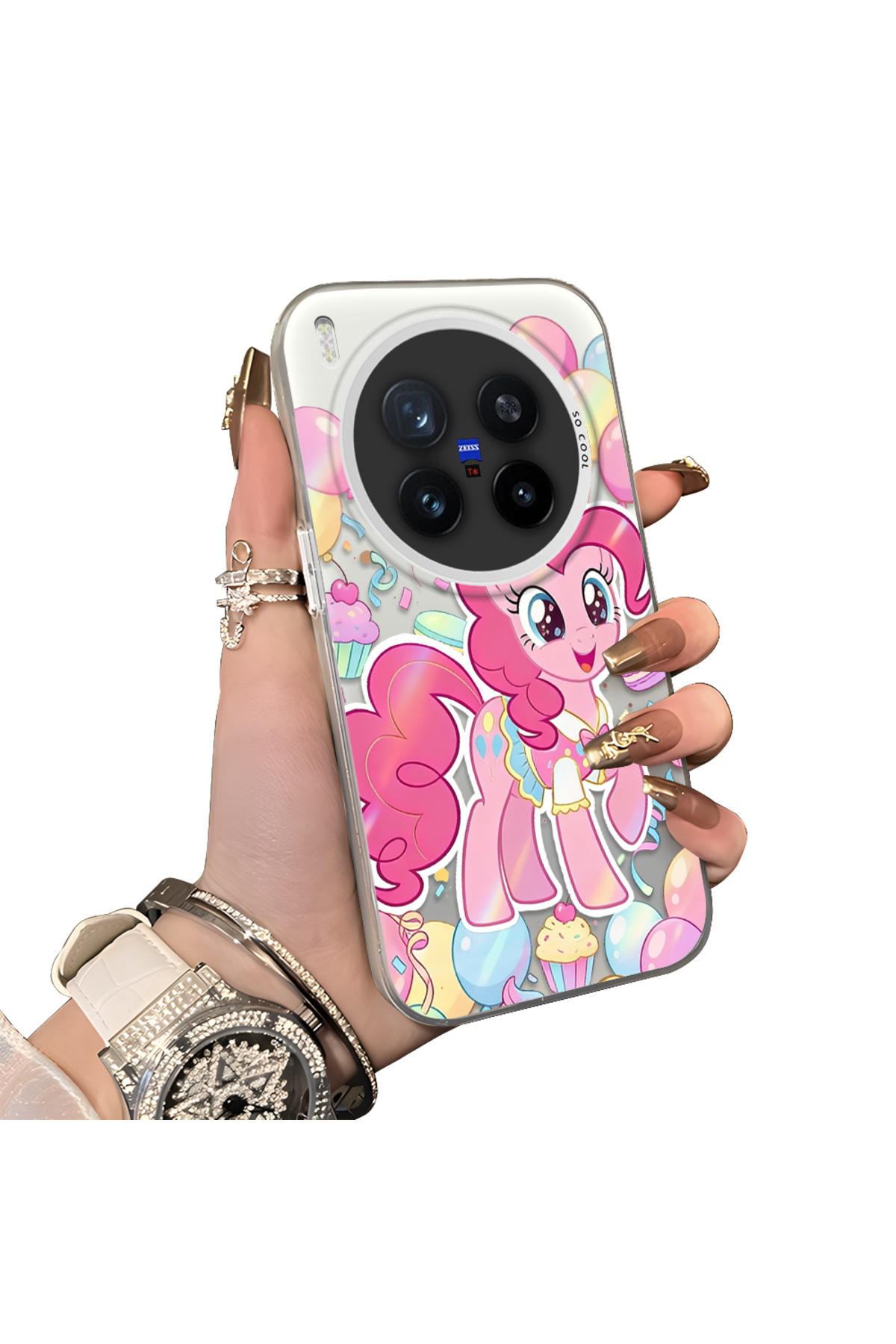 Vivo X300 Pro Compatible Hard Acrylic Rear Silicone Edge Lens Protection Case stylish print patterns