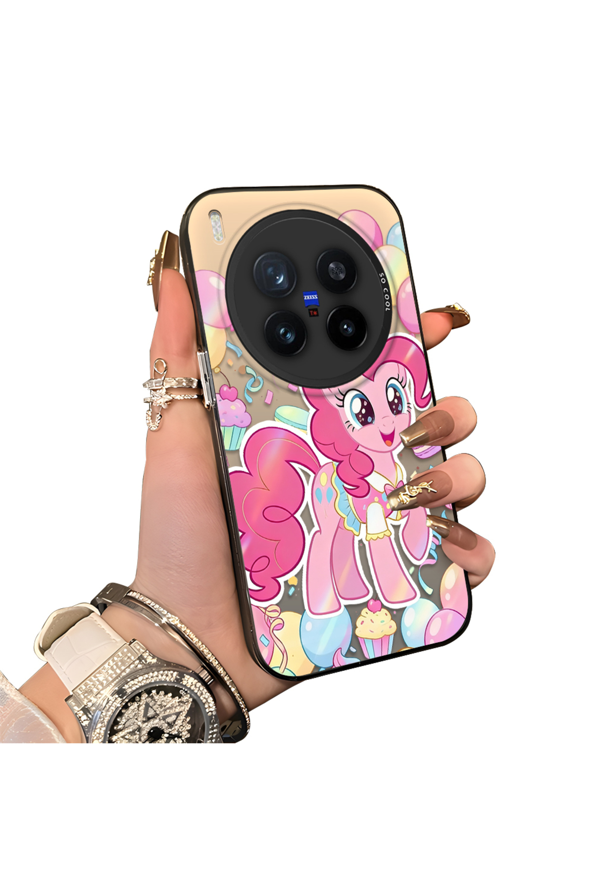 Vivo X300 Pro Compatible Hard Acrylic Rear Silicone Edge Lens Protection Case stylish print patterns