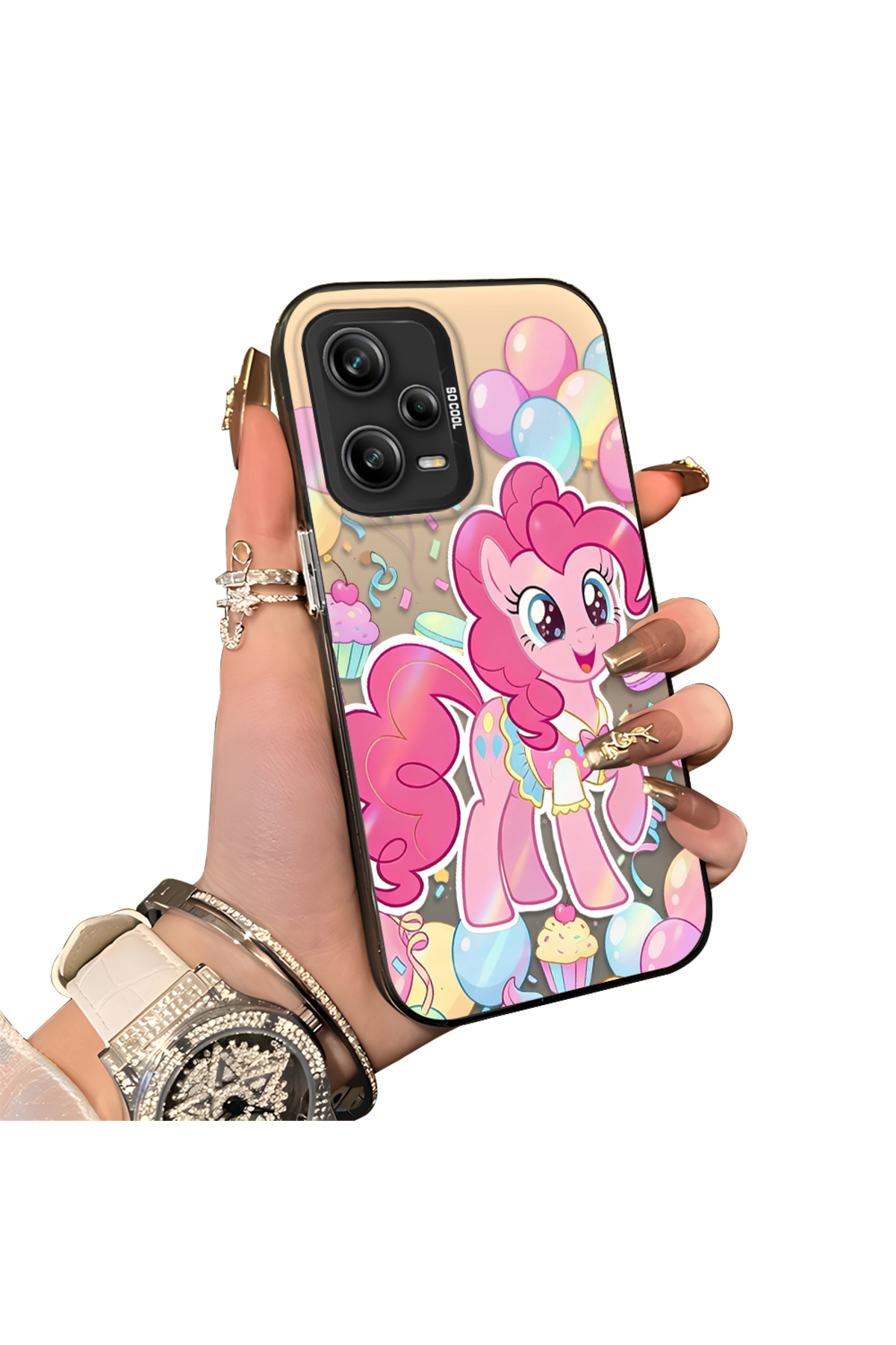 Redmi Note 12 Pro 5G Compatible Hard Acrylic Rear Silicone Edge Lens Protection Case stylish print patterns