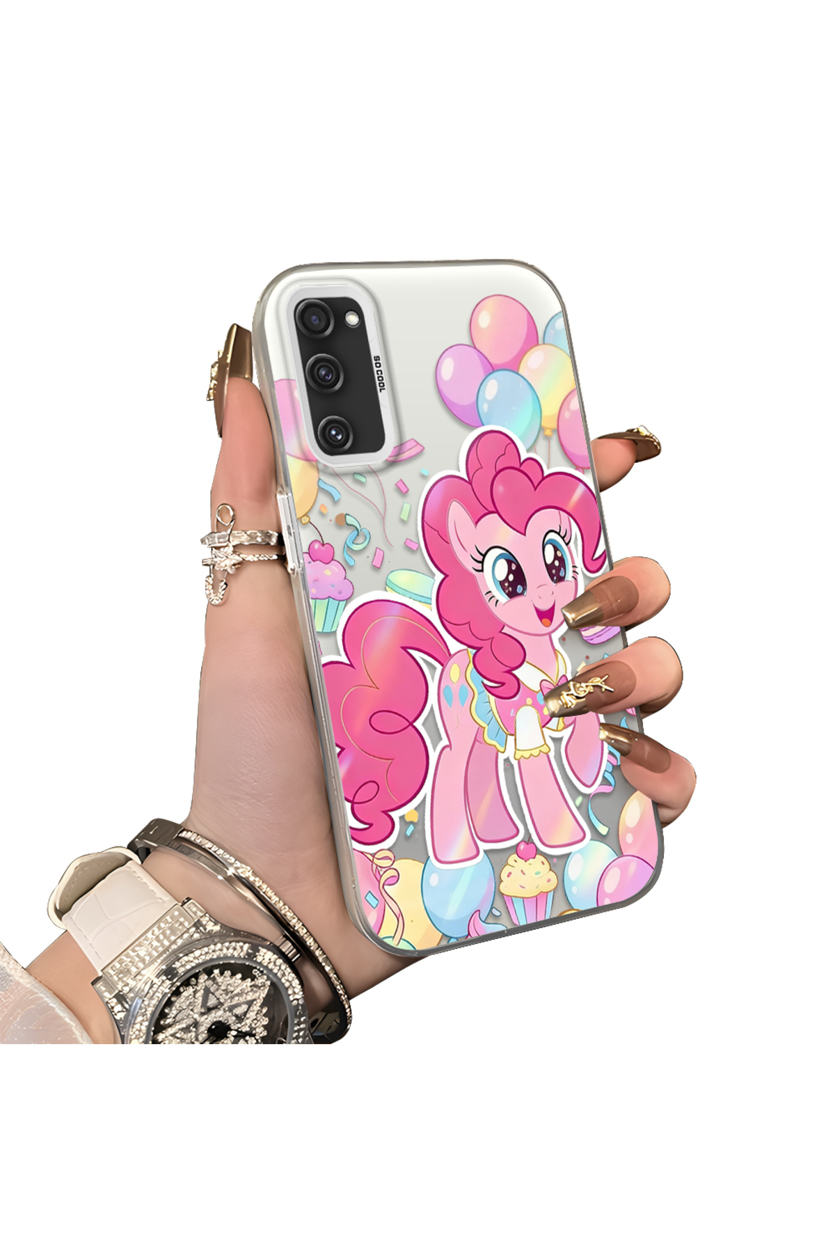 Samsung Galaxy S20 FE 4G/5G Compatible Hard Acrylic Rear Silicone Edge Lens Protection Case stylish print