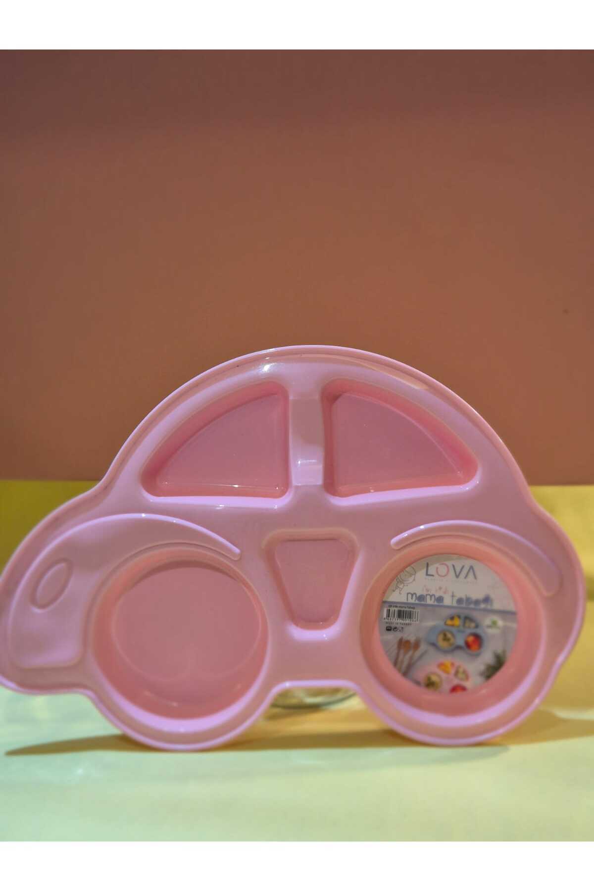 Lova PLASTİK PEMBE MAMA TABAĞI ARABA MODEL 30X17 CM fotoğrafı 5 (önizleme)