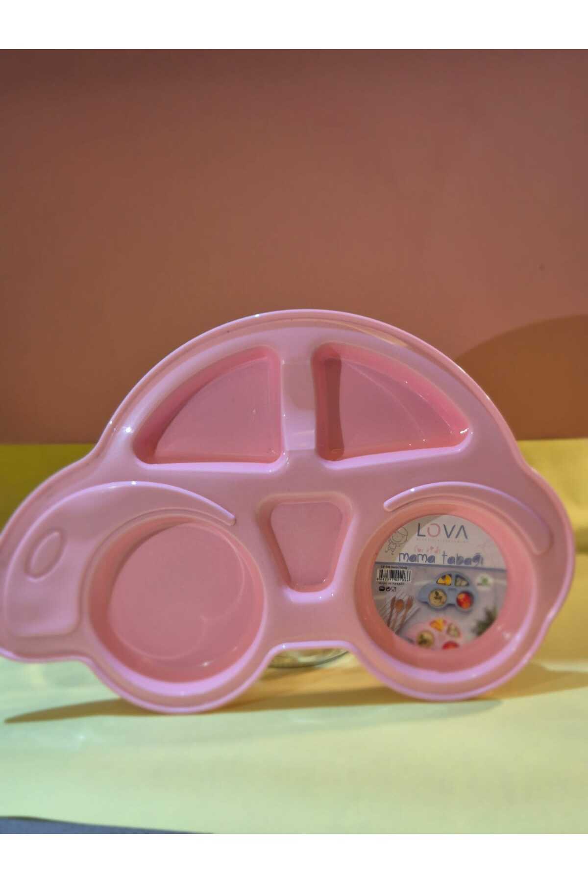 Lova PLASTİK PEMBE MAMA TABAĞI ARABA MODEL 30X17 CM fotoğrafı 6 (önizleme)