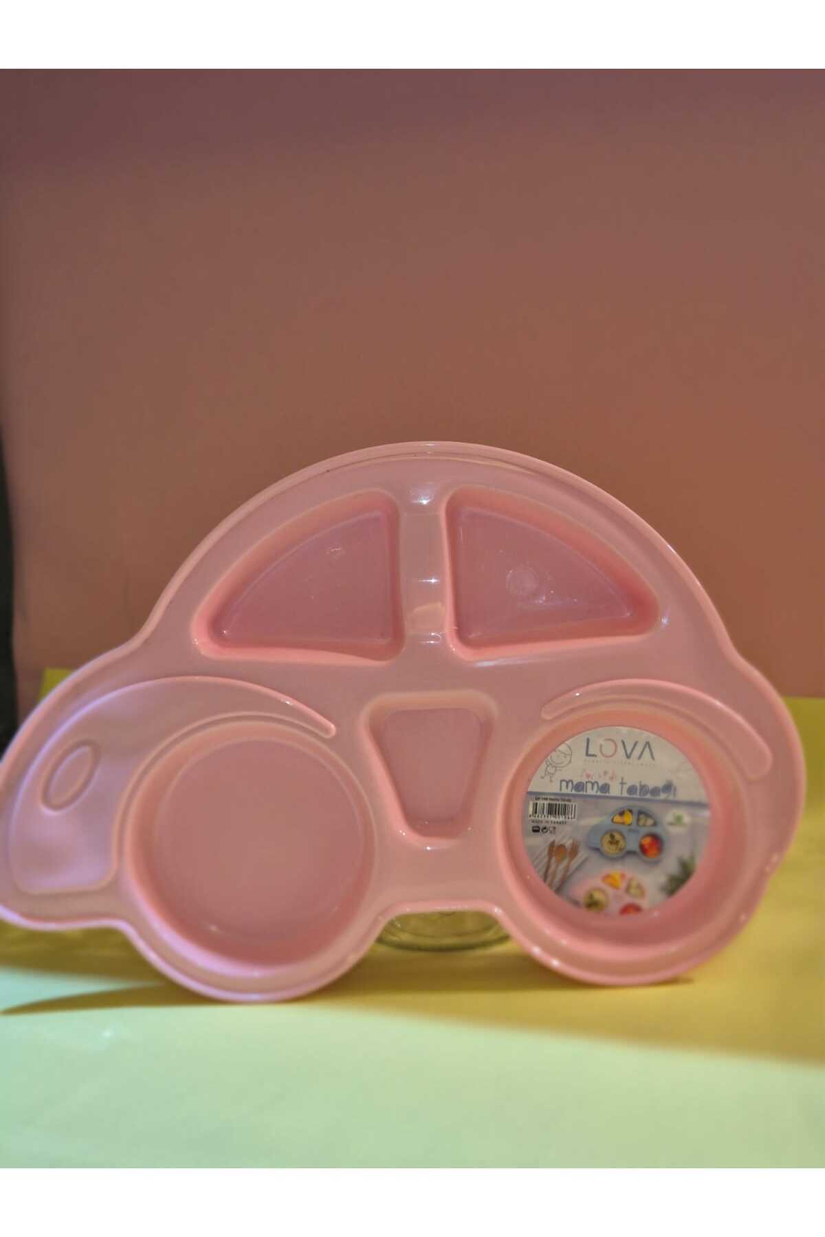 Lova PLASTİK PEMBE MAMA TABAĞI ARABA MODEL 30X17 CM fotoğrafı 7 (önizleme)