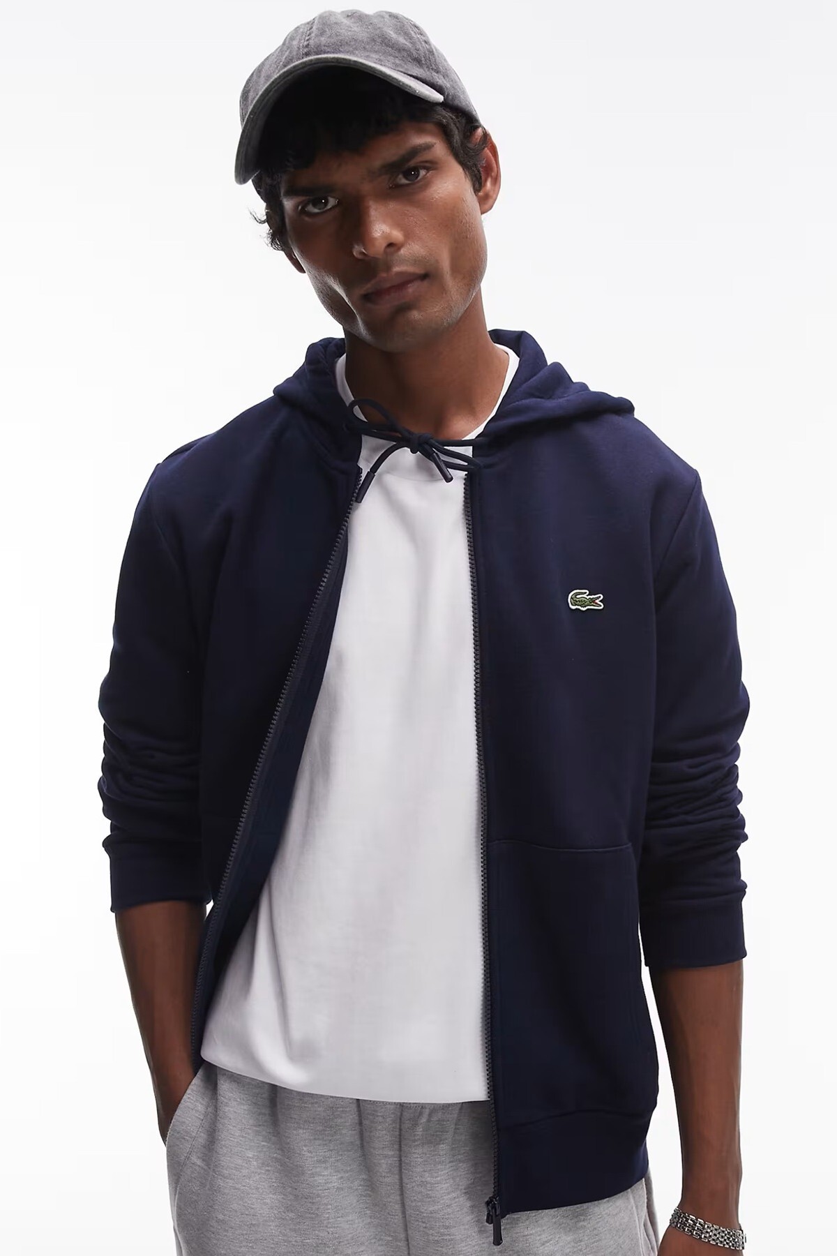 Lacoste Men's Classic Fit Full Zip Hoodie Sweatshirt Erkek