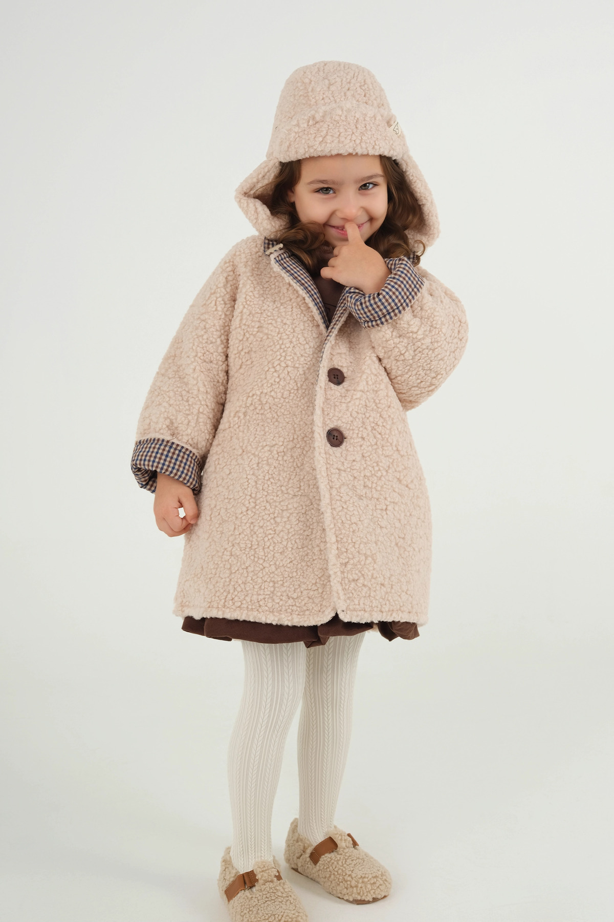 Mioma Kids Peluş Ceket Bej fotoğrafı 2 (önizleme)