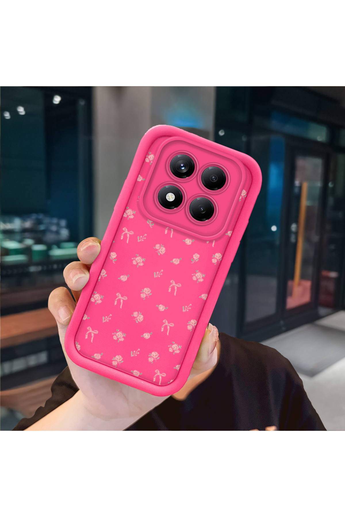 Redmi Note 14 Pro Plus+ 5G Compatible Pink Red Silicone Case Shockproof Camera Protection