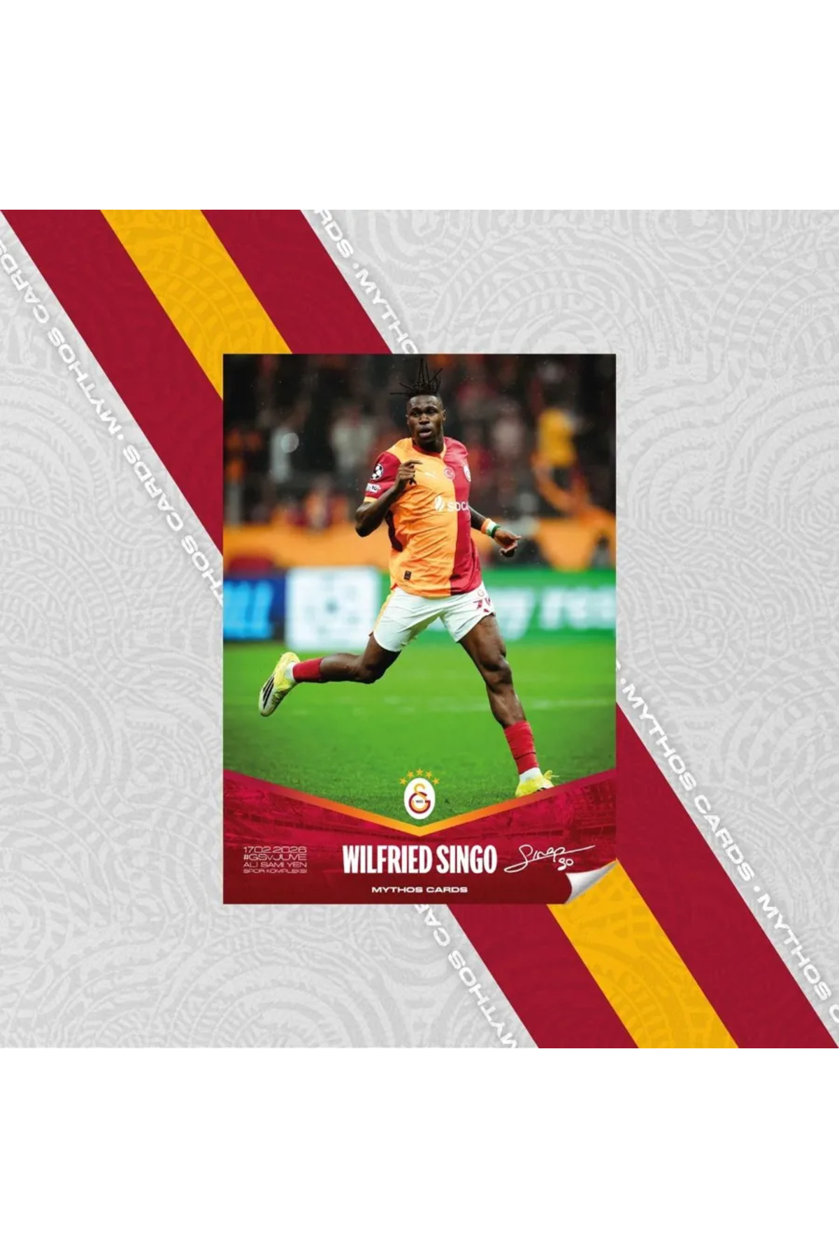Galatasaray X JUVENTUS - WİLFRİED SİNGO İMZALI STATİK POSTER