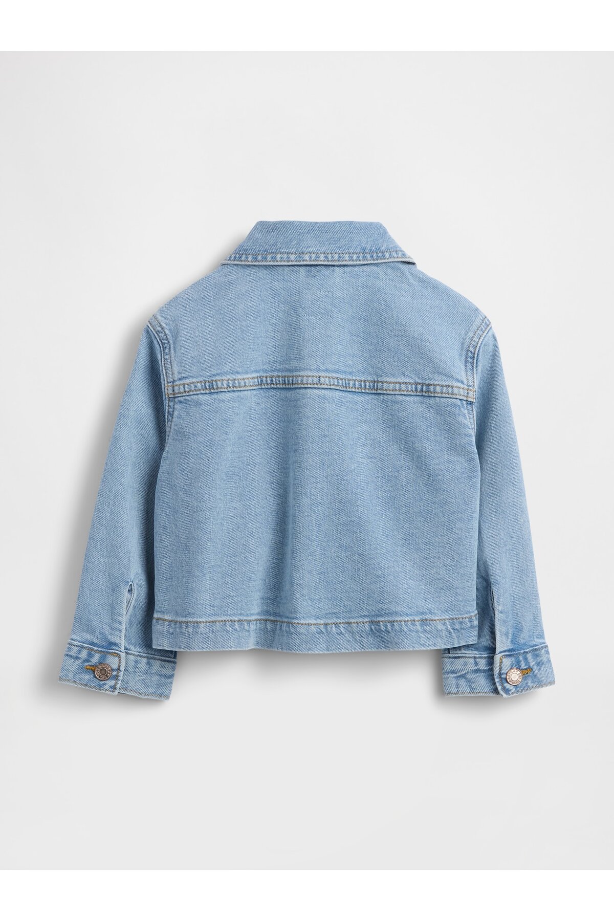 GAP Kız Bebek Açık Mavi BabyGap Nakışlı Denim Ceket fotoğrafı 4 (önizleme)