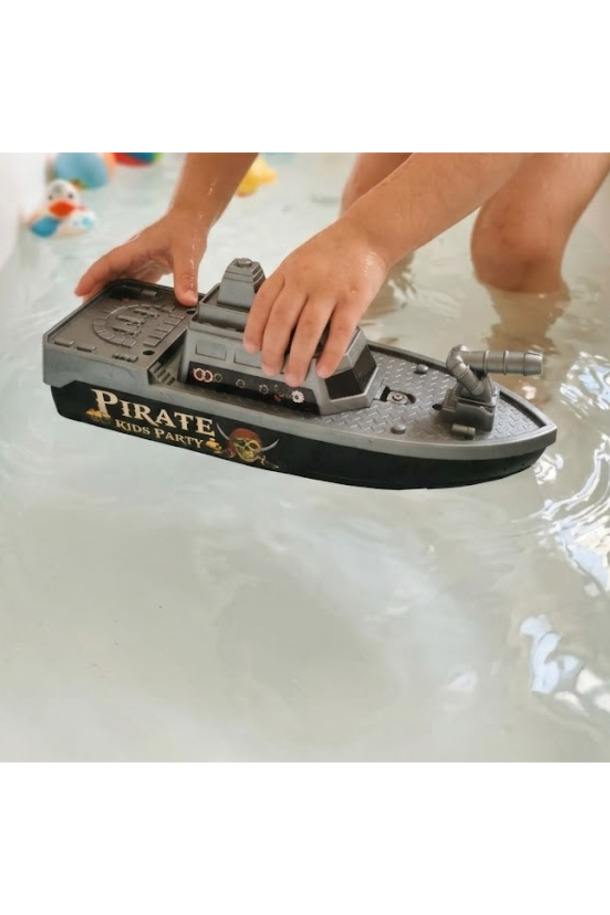LRS STORE Pilli Yüzen Oyuncak Tekne – Pirate Kids Party – Suda Yüzer – Küvet & Havuz Oyuncağı fotoğrafı 5 (önizleme)