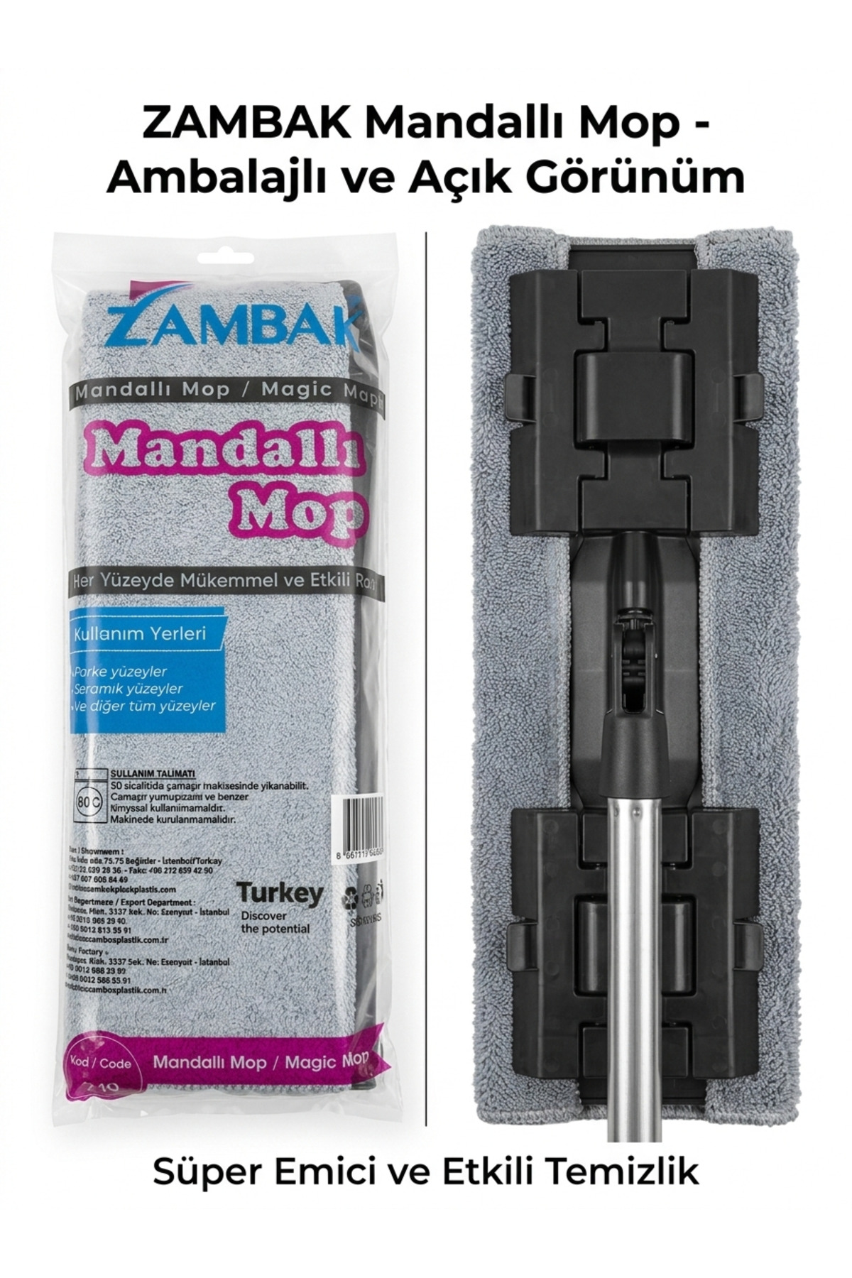 MABLI (※セット販売) Zambak Plastik Mandallı Mop Magic mop - Fiyatı, Yorumları