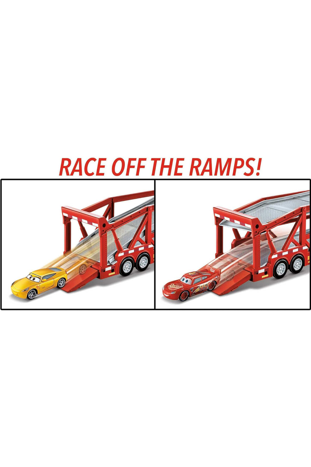 Cars Mack Transporter Tır Araç Taşıma Ve Random 2 Adet 1:55 Ölçek Araba McQueen Orijinal fotoğrafı 4 (önizleme)