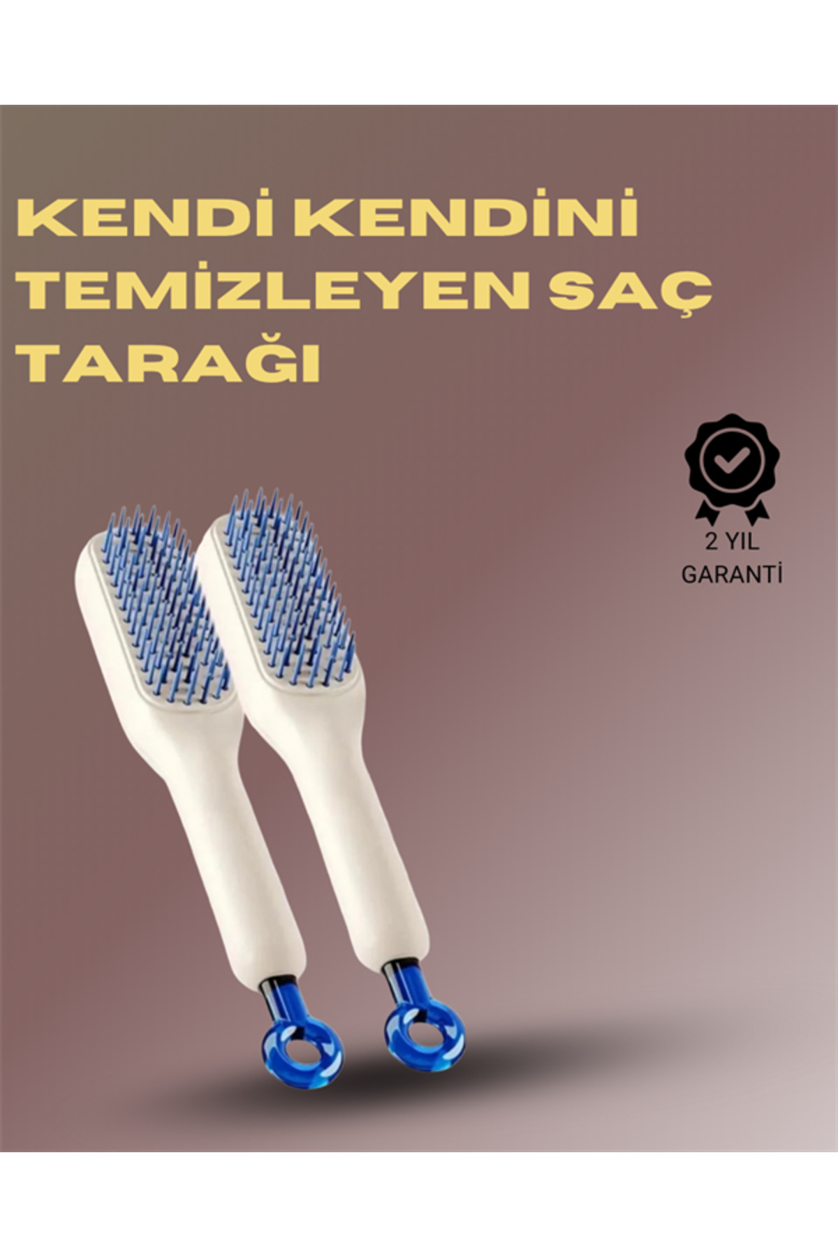 Lisinya Kendini Temizleyen Masajlı Saç Tarağı – Anti-statik, Ergonomik Tasarım - — Lisn-UCZZZKENDINITEMIZLEYENTARAK-3434-ER