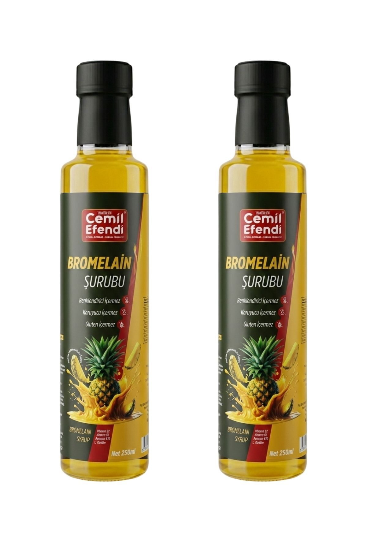 Cemil Efendi Bromelain Ananas Detox Şurubu 250 ml Vitamin B2 - B6
